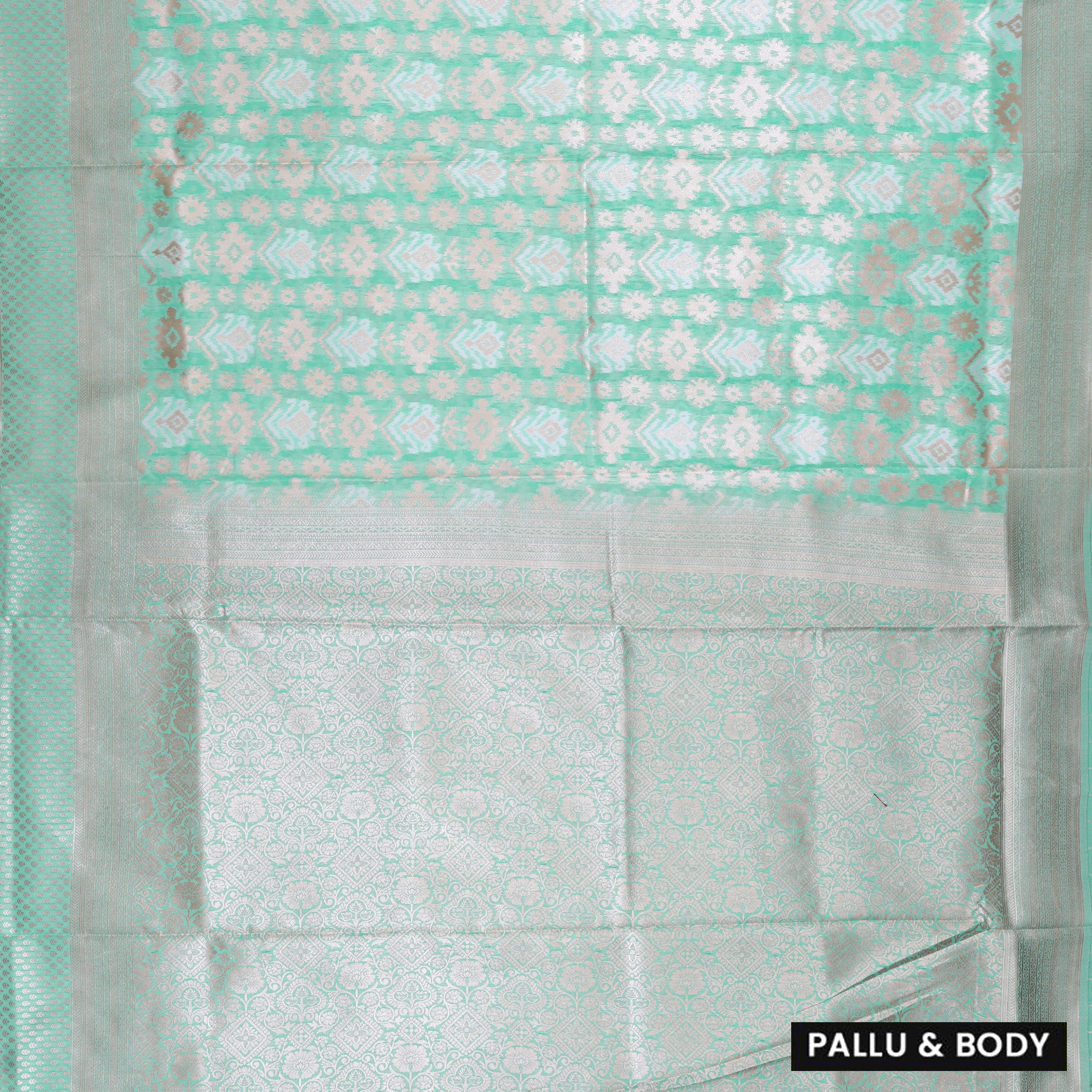 Green Colour Fancy Weaving Saree