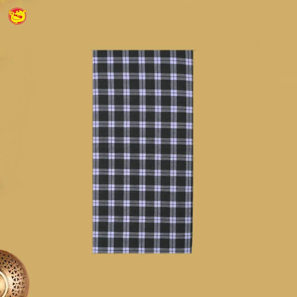 Men’s Checked Cotton Stitched Lungi