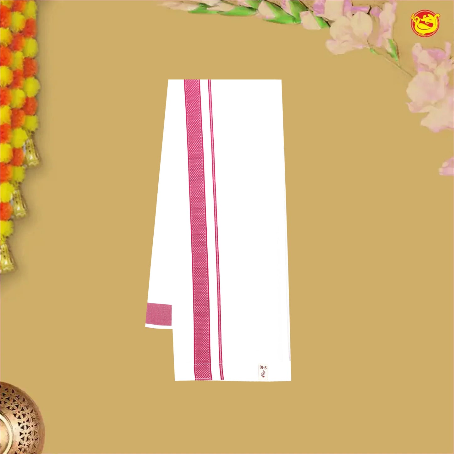 Pink Colour Cotton Boy’s Readymade Shirt And Dhoti Set