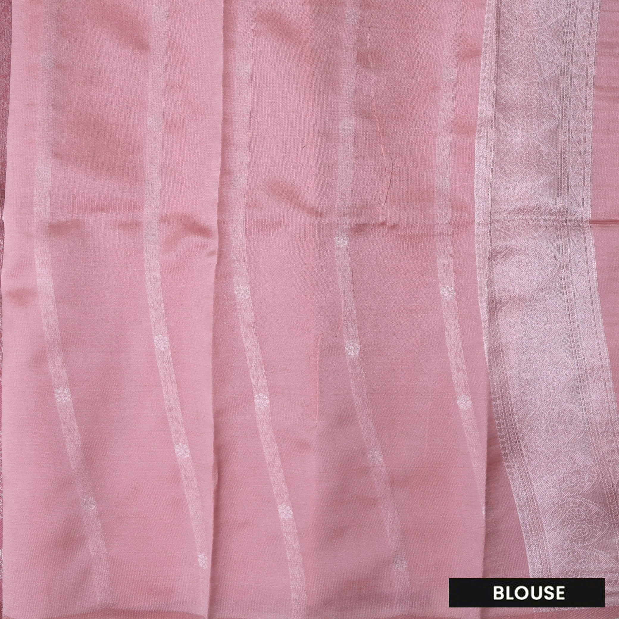 Bright Pink Color Semi Litchi Silk Saree