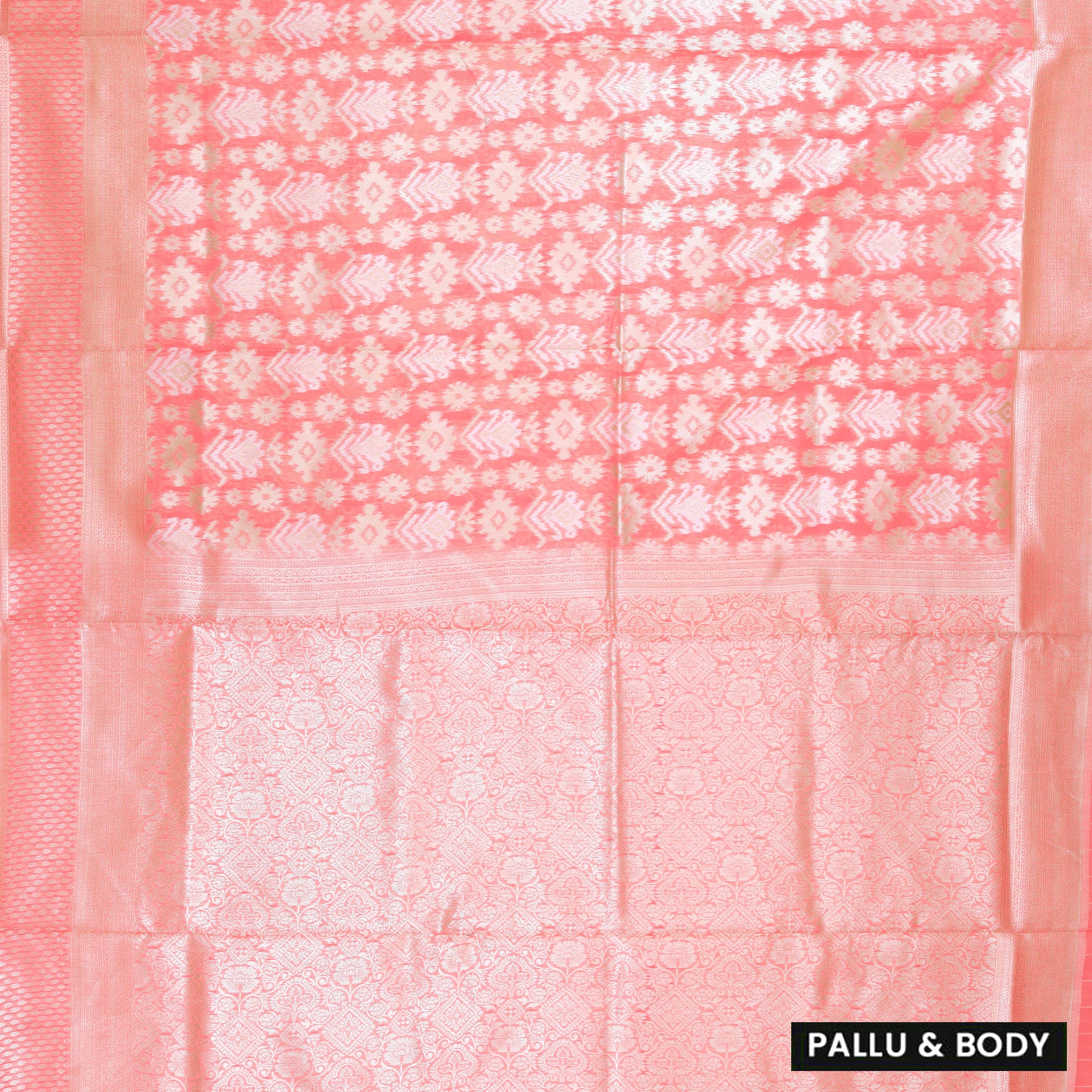 Peach Colour Fancy Weaving Saree
