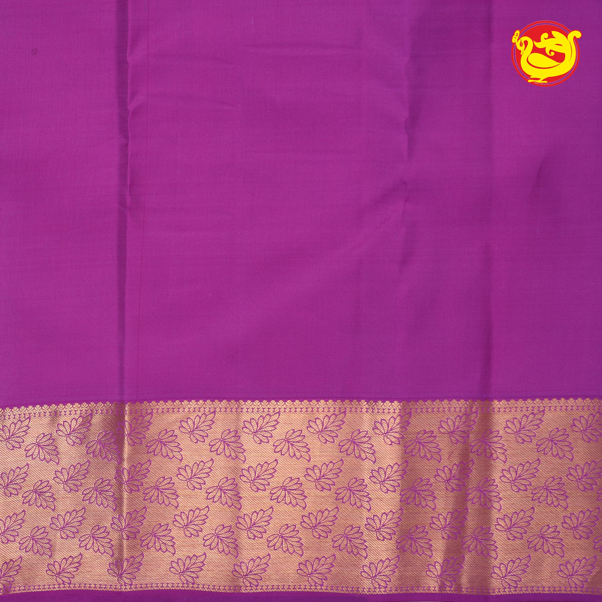 Mustard  Wedding Silk Saree With purple pallu