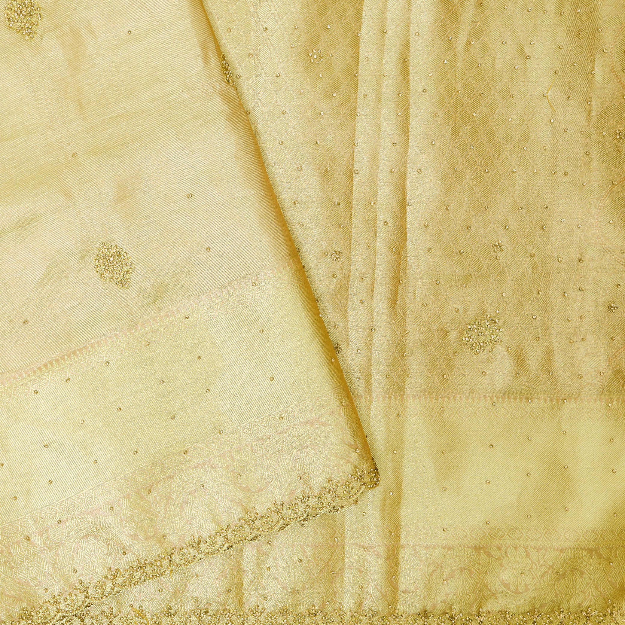 Gold Colour Tissue Silk Saree