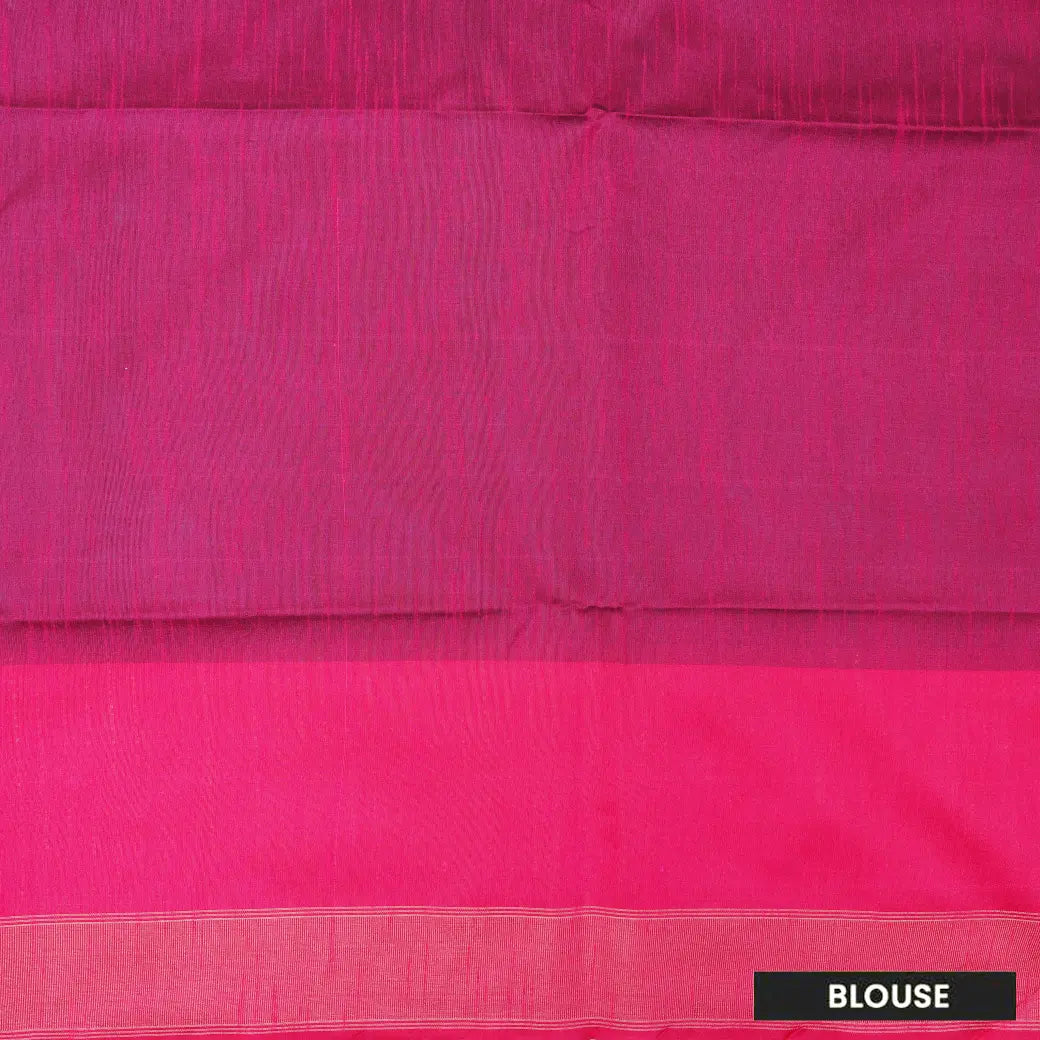 Sea Blue with Pink Art Tussar Saree