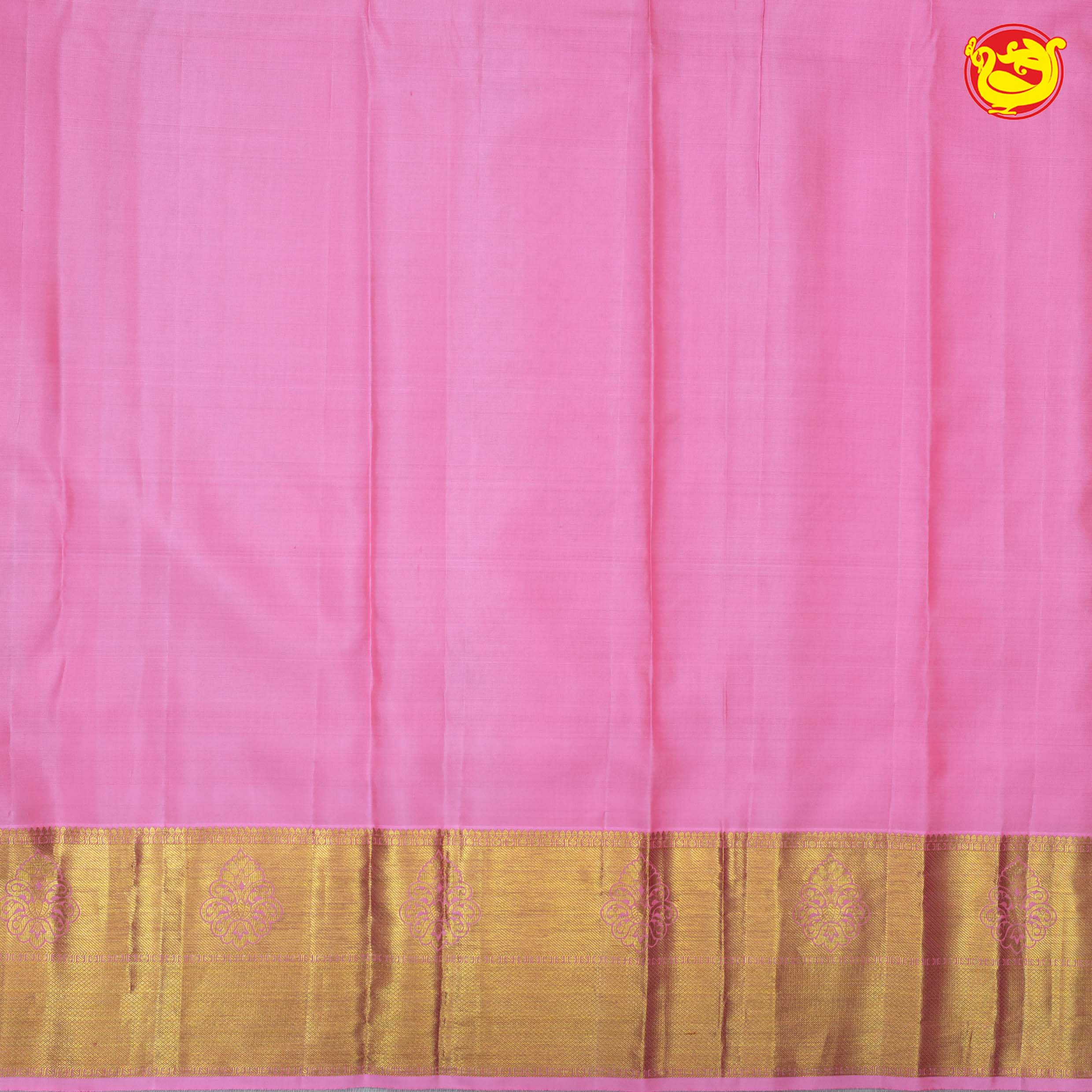 Peachish pink with light pink pure kanjivaram silk saree - Thenianantham