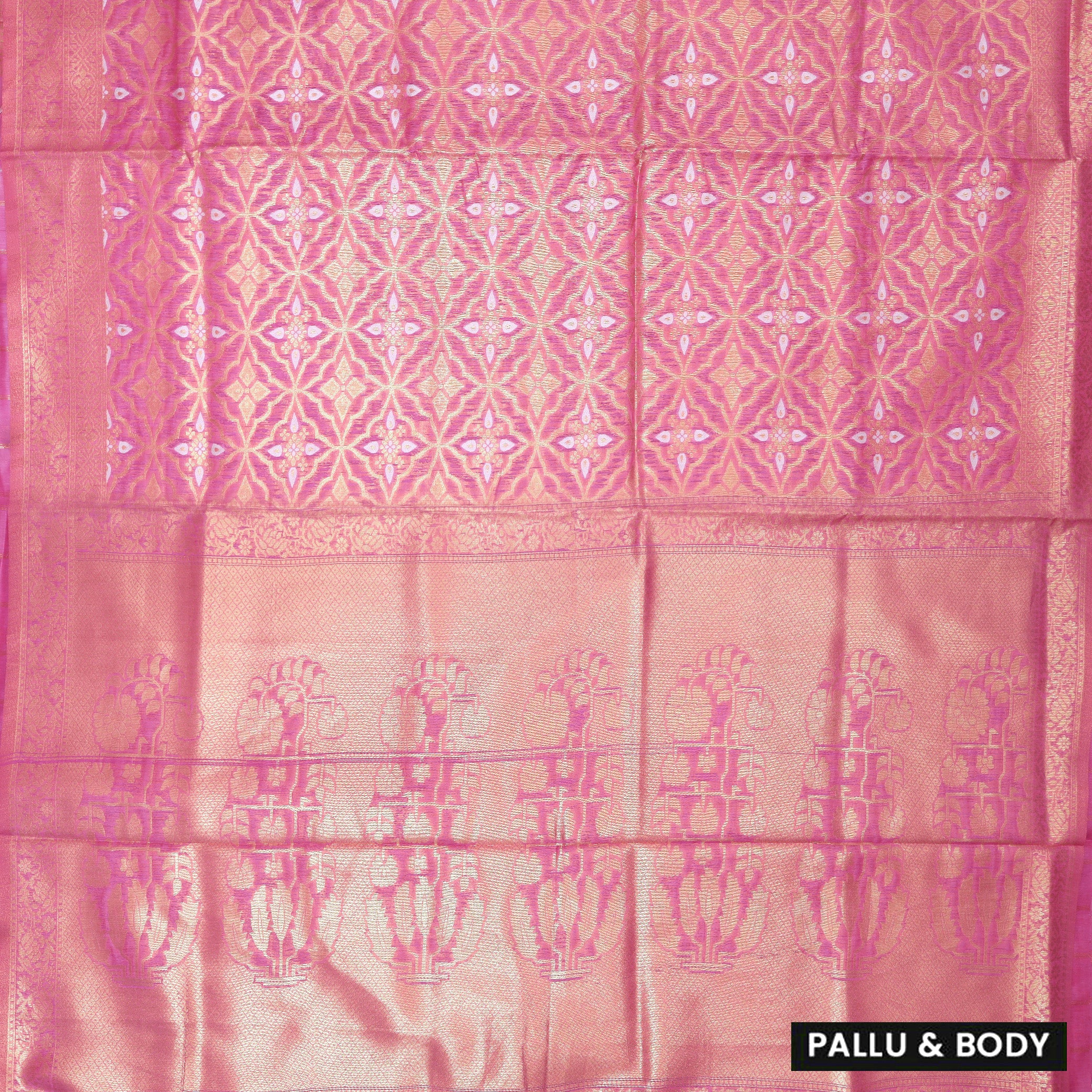 Pink Colour Fancy Weaving Saree
