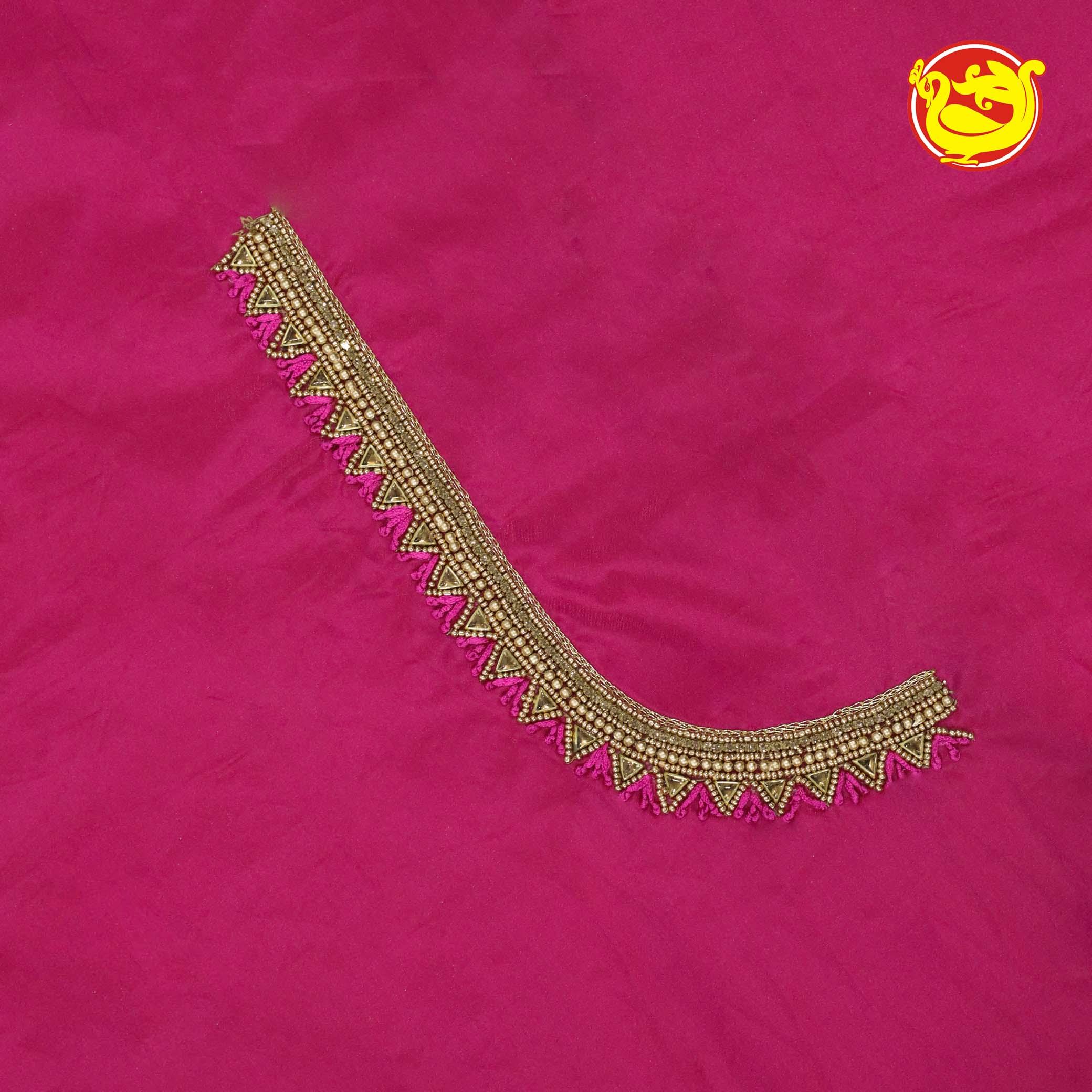 Rani Pink Bridal Aariwork Blouse