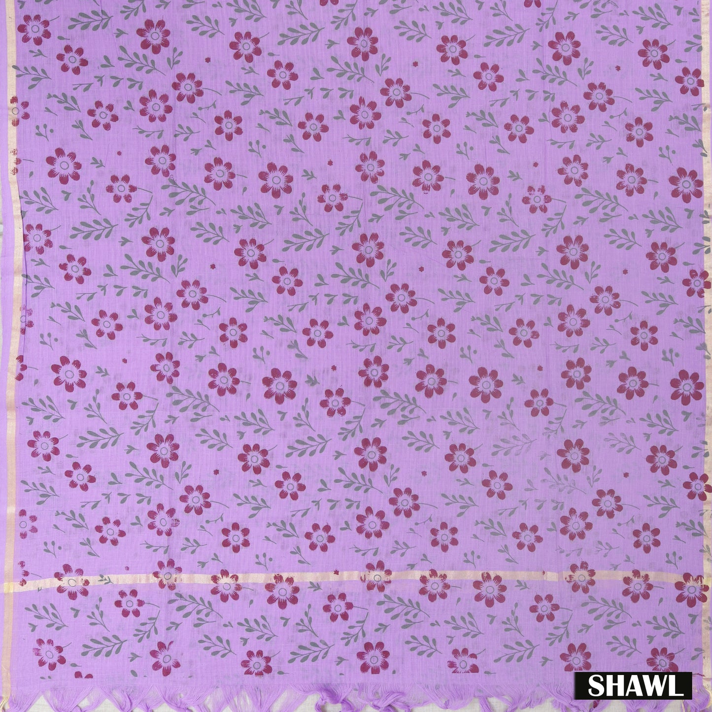 Dark Purple With Lavender Cotton Ladies Chudithar Material