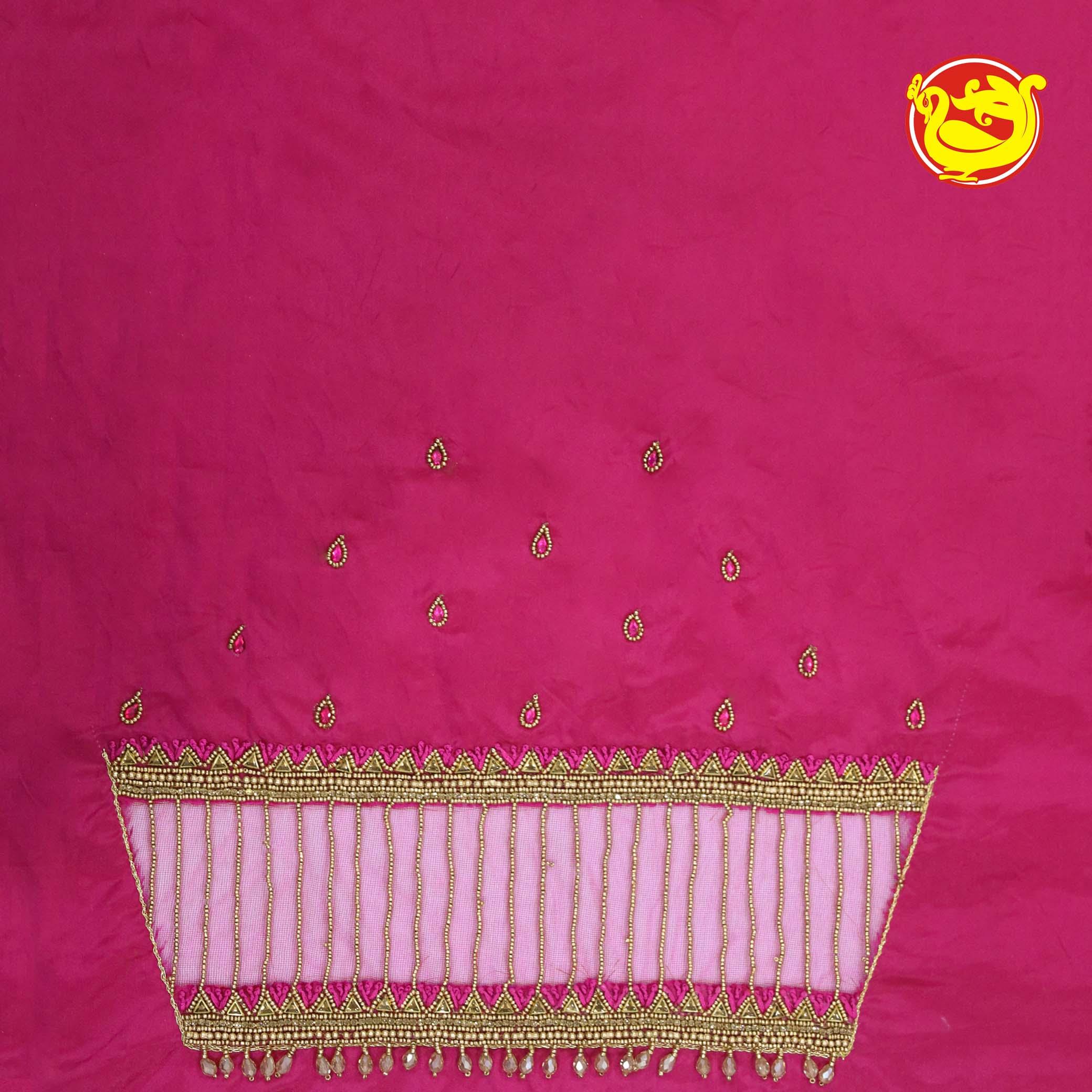 Rani Pink Bridal Aariwork Blouse