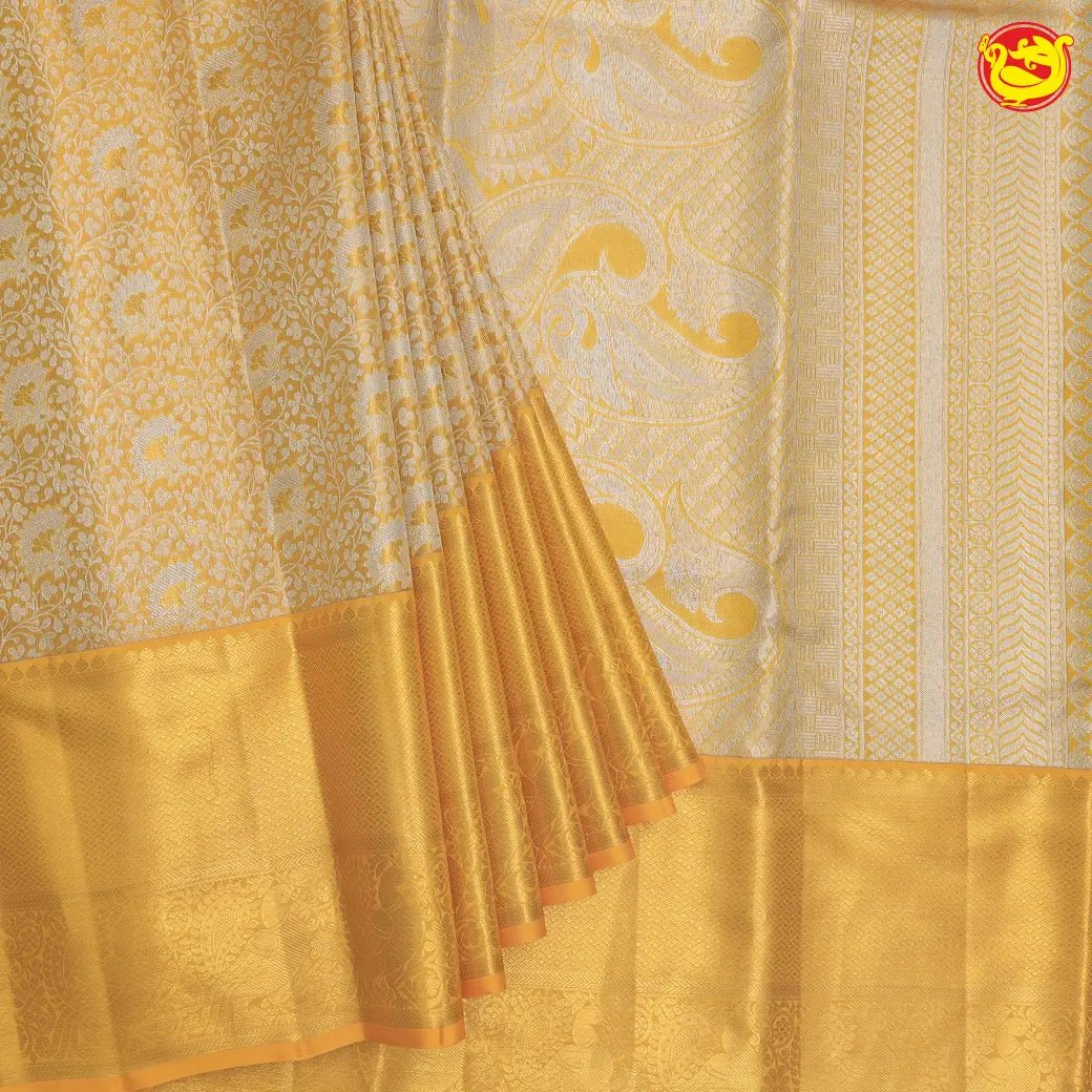 Gold tissue Kanchipuram silk saree - Thenianantham