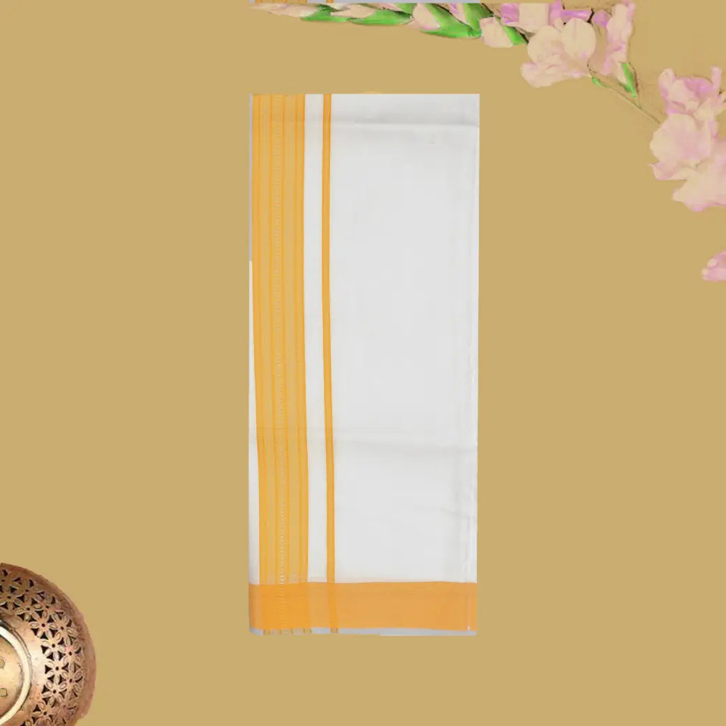 Yellow Cotton with Boy’s Readymade Shirt And Dhoti Set