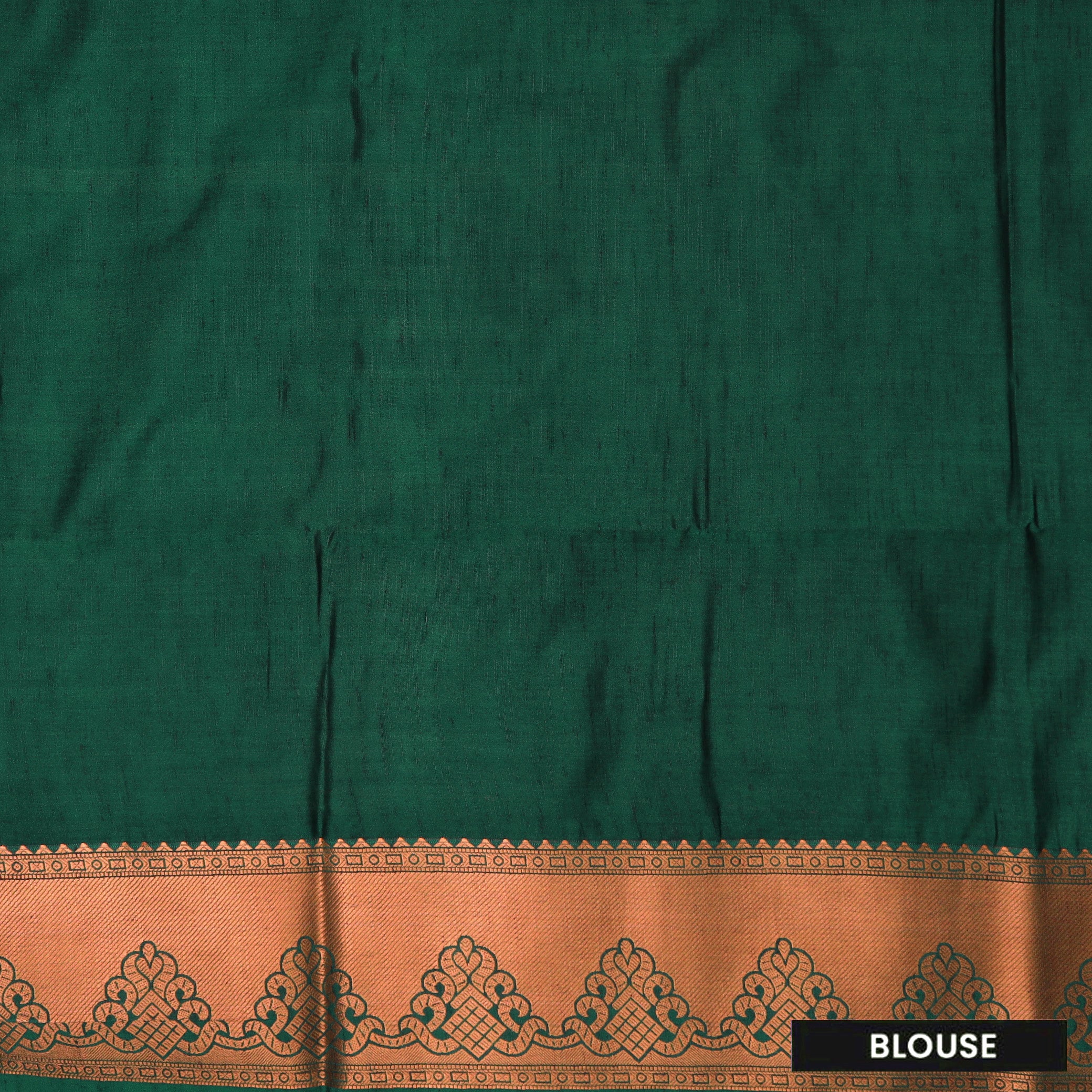 Peach with Forest Green Soft Silk Saree