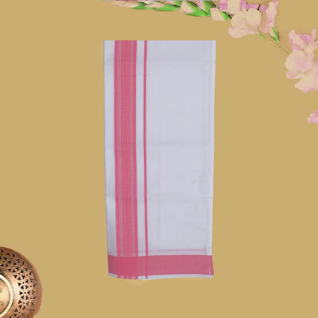Pink Cotton with Boy’s Readymade Shirt And Dhoti Set