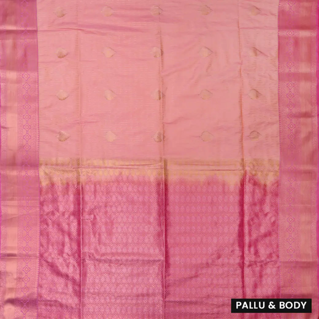 LIGHT PINK with ONIONPINK Soft silk saree