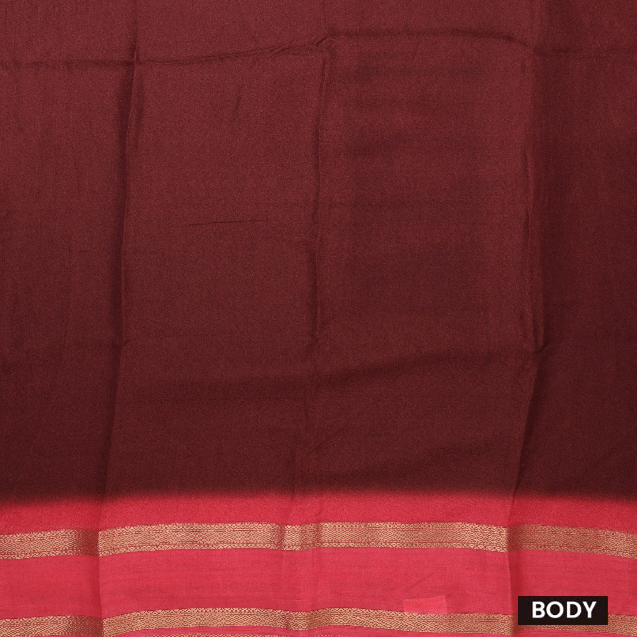 Brown with Rose Pink My sore Silk Saree
