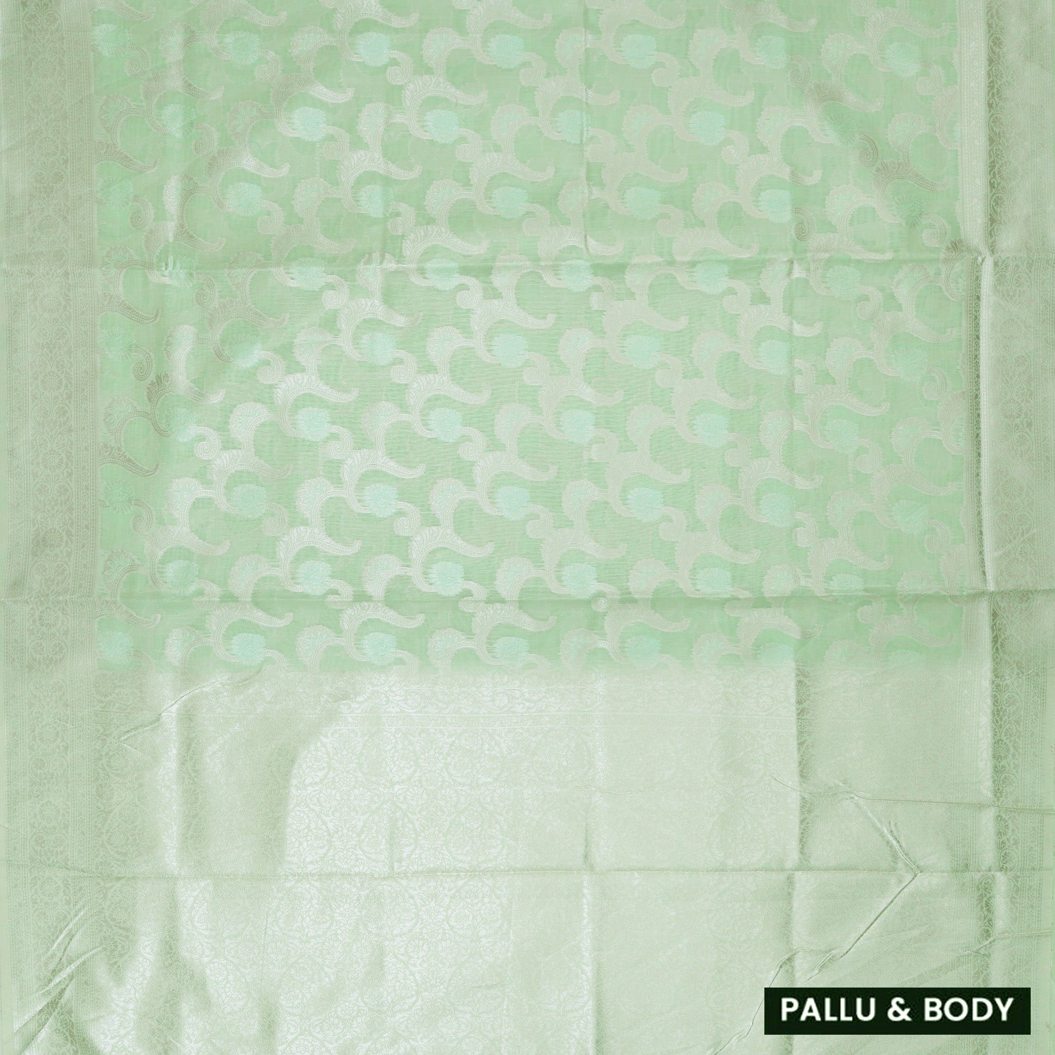 Pale Green Colour Fancy Weaving Saree