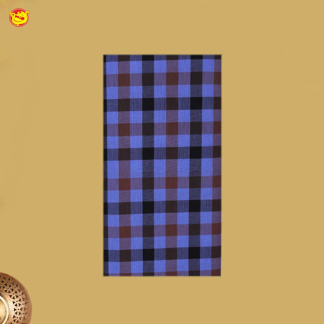 Men’s Checked Cotton Stitched Lungi