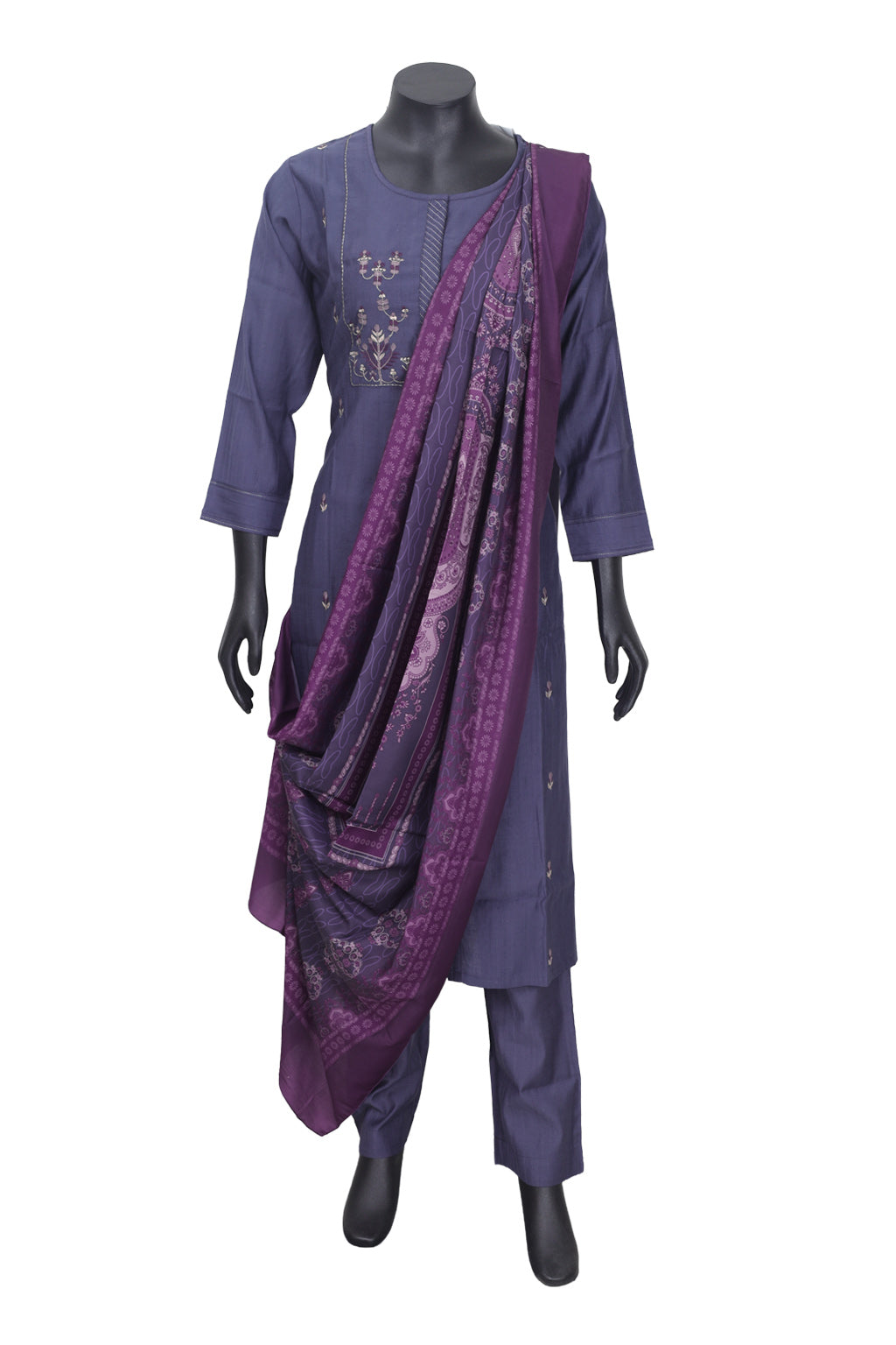 Light Purple Ladies Branded Straight Cut Readymade Chudi Set