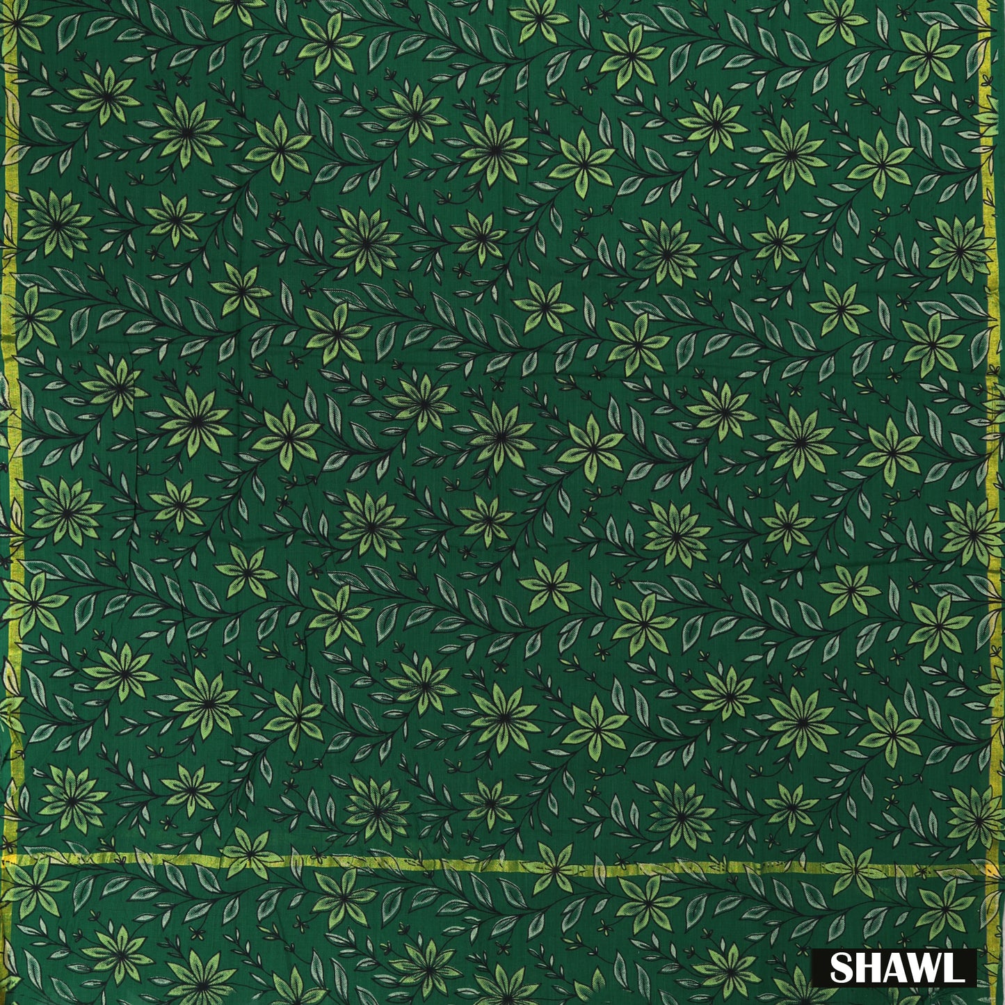Light Green With Bottle Green Cotton Ladies Chudithar Material