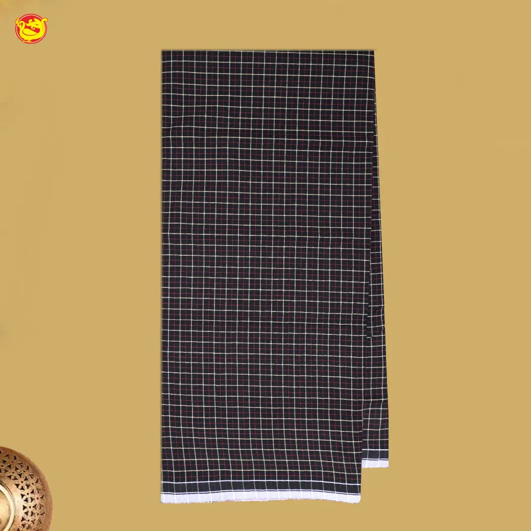Men’s Checked Cotton Stitched Lungi