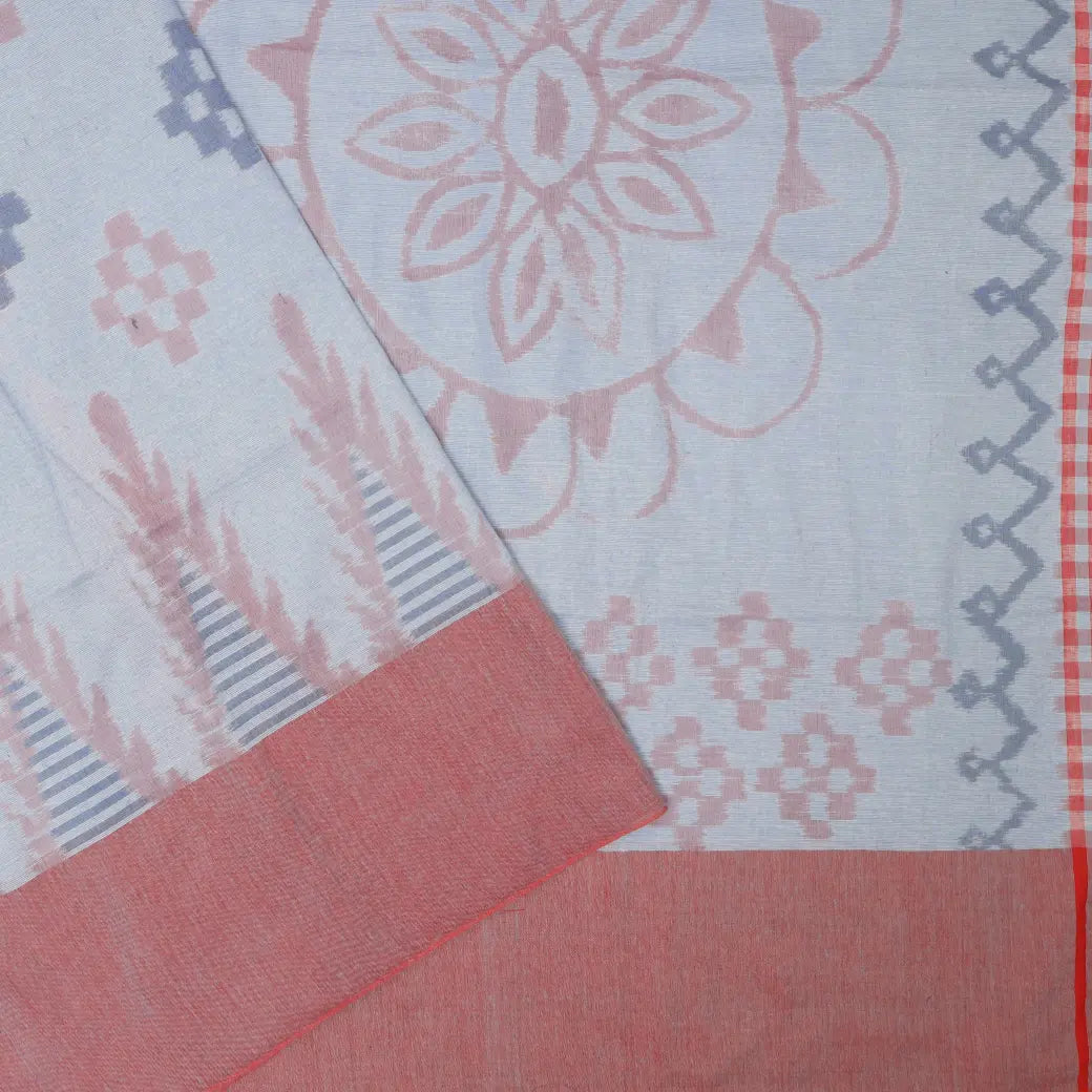 Greyblue Linen Cotton Saree