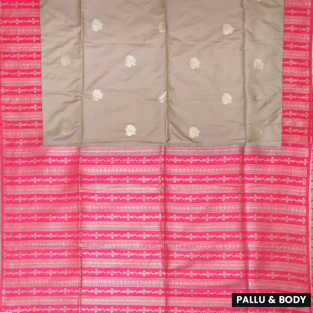 Sandal with Pink Soft Silk Saree