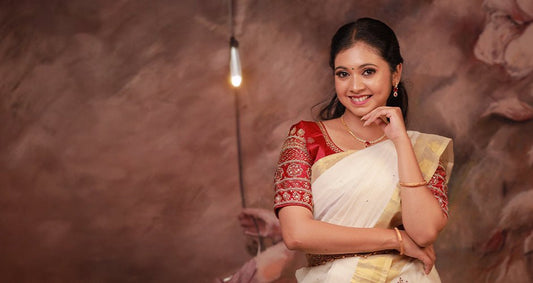 5 Different Onam Saree Designs for This Year - Thenianantham