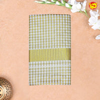 Southloom Exclusive Onam Kasavu Saree Checked Motifs Across Body (Matching Blouse Included) - Thenianantham