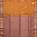 Mustard yellow with light Maroon Soft Silk Saree - Thenianantham