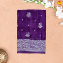 Grape Buttas Motifs Silver Zari Rich Pallu with Floral Border Georgette Saree - Thenianantham