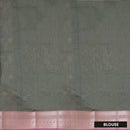 Ash Grey  With  Pink  Silk Cotton Saree