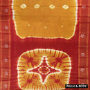 Mustard Yellow  With Red Sungudi Cotton Saree   without Blouse