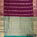 Maroon With  Green   Silk Cotton Saree