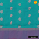 Rama green with Purple 9 Yards Soft Silk Saree - Thenianantham