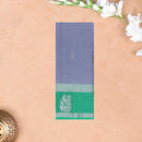 Dark Grey With Green Border  Arani Silk Saree