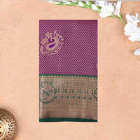 purple and green Art Silk Saree