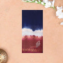 Navy Blue With Maroon Sungudi Cotton Saree   without Blouse