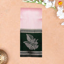 Pink with Black Floral Kubera Pattu Saree - Thenianantham