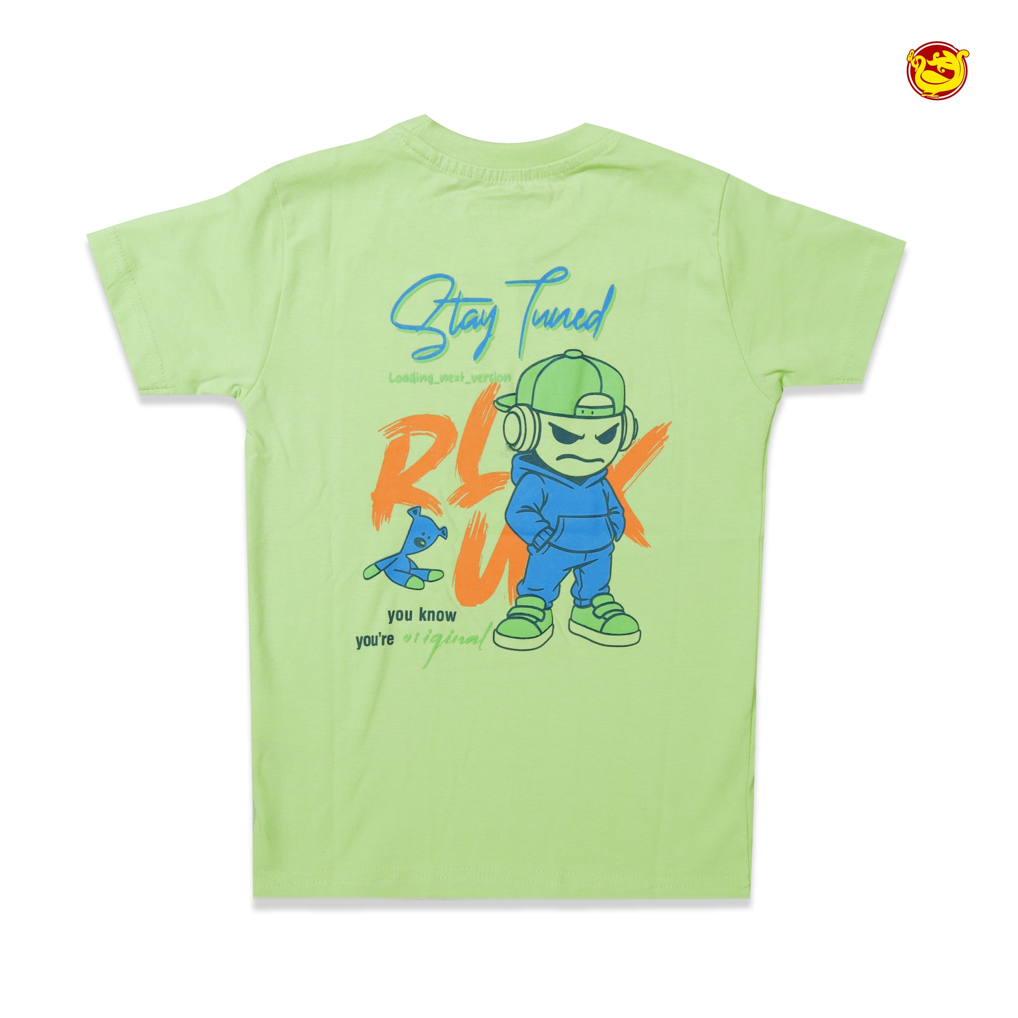 Pista Green Colour Cotton Boys T-Shirt Summer Collection