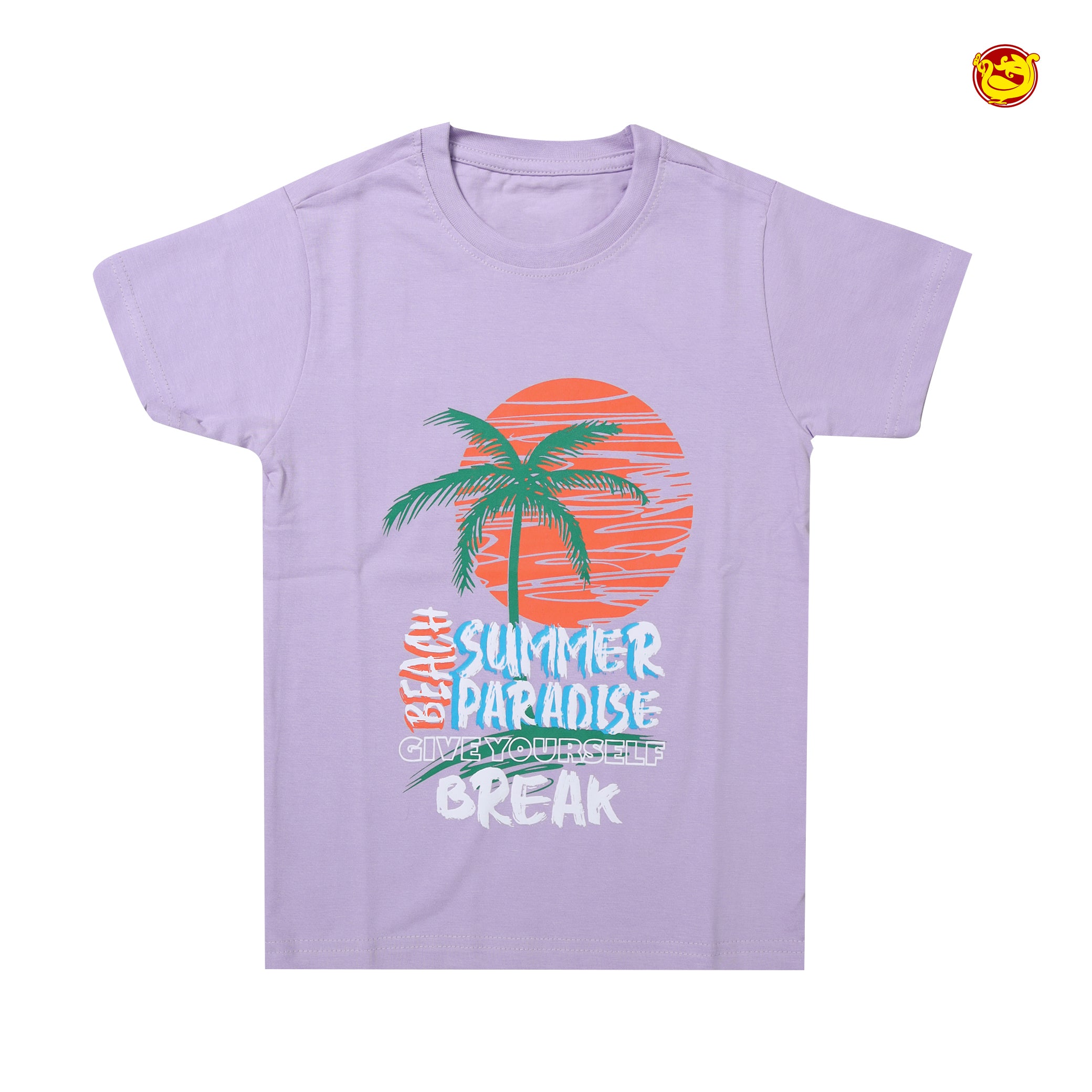 Light Purple Colour Cotton Boys T-Shirt Summer Collection