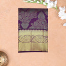 Purple with Golden Zari Border Wedding Silk Saree