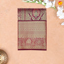 Dark Maroon with Dark Pink Gold Zari Long Border Wedding Silk Saree