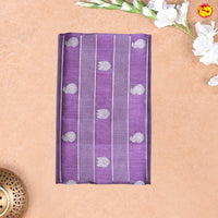 Orchid Violet with Pink Traditional Buttas Venkatagiri Silk Saree - Thenianantham