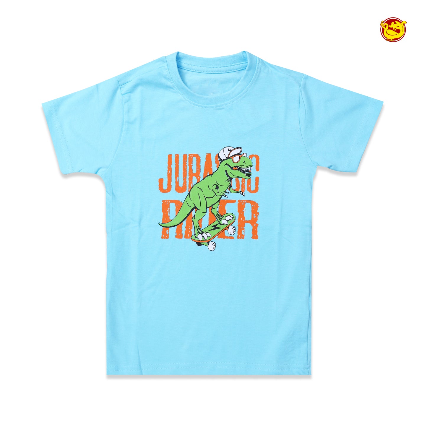 Sky Blue Colour Cotton Boys T-Shirt Summer Collection