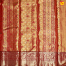 Honey Brown Floral Motifs Tissue Wedding Silk Saree