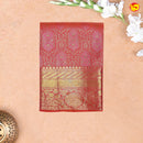 Orange Shade with Pink Traditional Tissue Wedding Silk Saree
