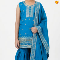 Blue Color Girls Branded Readymade Sharara set