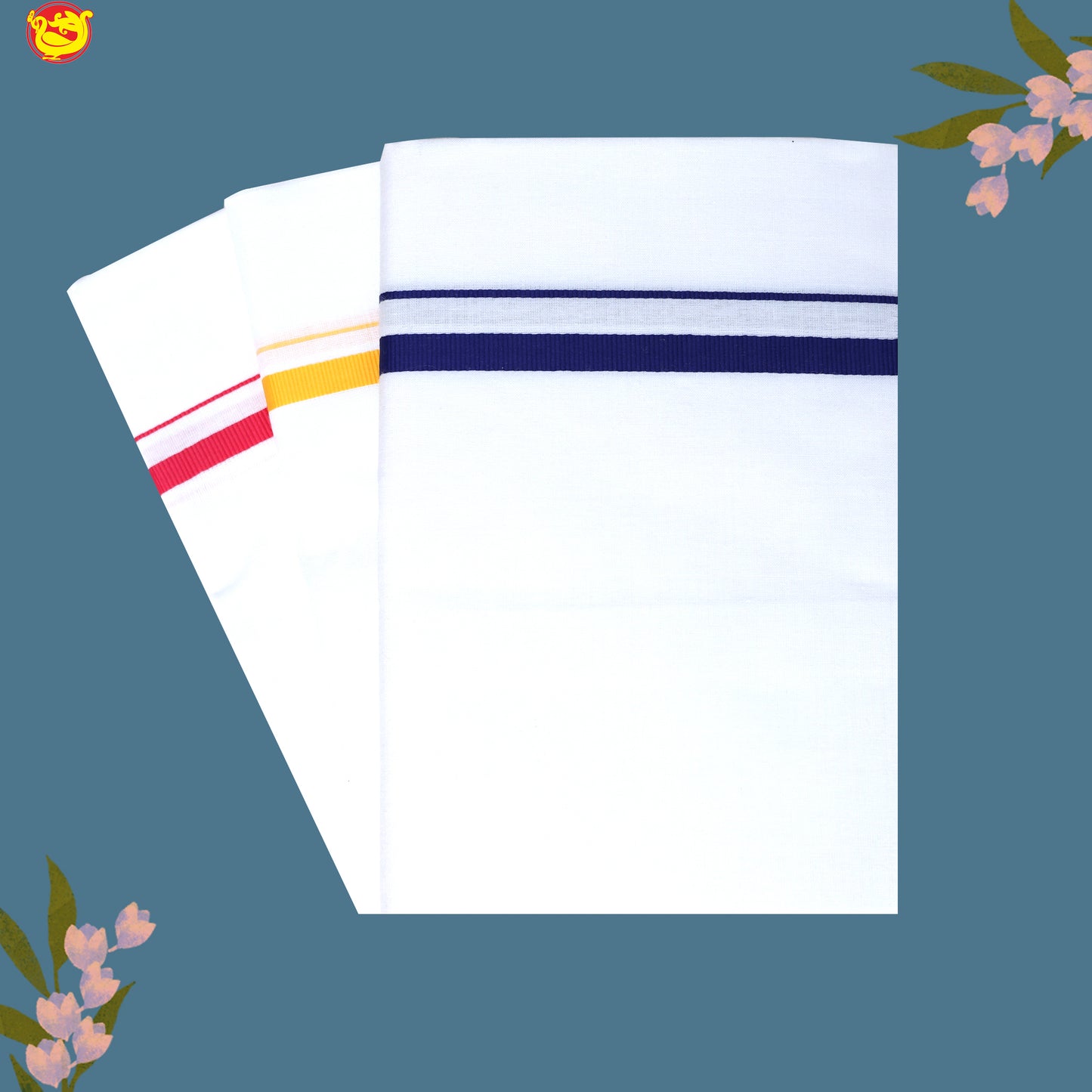 3 White Dhotis Combo Offer –  Cotton Traditional Men’s Dhoti