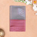 Grey with Copper with Maroon Border Kubera Silk Saree - Thenianantham