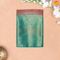 Pink with Water Green Traditional Tissue Wedding Silk Saree